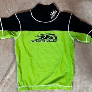 Mock turtle neck short sleeve rash guard